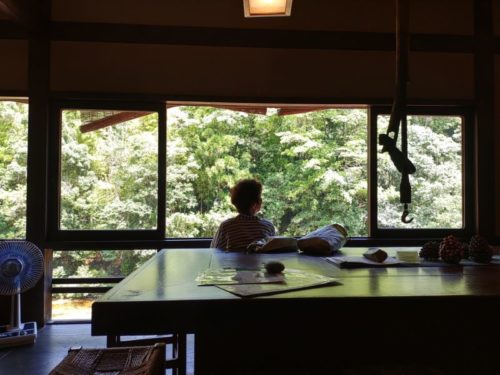 湯谷温泉「はづ別館」の窓から見える景色